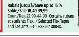 Canadian Tire FLEX SEAL Selected Flex Tapes and Sealants offer