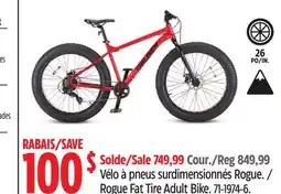 Canadian Tire Rogue Fat Tire Adult Bike offer