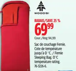 Canadian Tire Woods Fernie Sleeping Bag offer