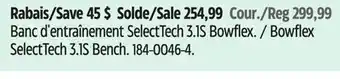 Canadian Tire Bowflex SelectTech 3.1S Bench offer