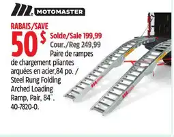 Canadian Tire Motomaster Steel Rung Folding Arched Loading Ramp offer