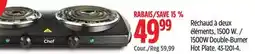 Canadian Tire MASTER Chef 1500W Double-Burner Hot Plate offer