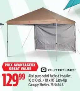 Canadian Tire OUTBOUND 10 x 10´ Easy-Up Canopy Shelter offer