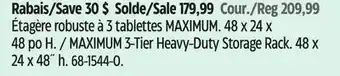 Canadian Tire MAXIMUM 3-Tier Heavy-Duty Storage Rack offer