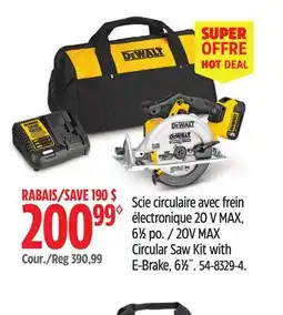 Canadian Tire DEWALT 20V MAX Circular Saw Kit with E-Brake offer