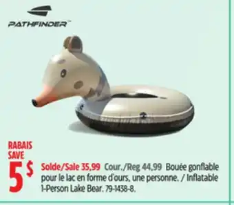 Canadian Tire Pathfinder Inflatable 1-Person Lake Bear offer