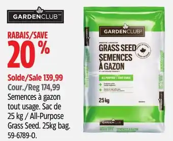 Canadian Tire Gardenclub All-Purpose Grass Seed offer
