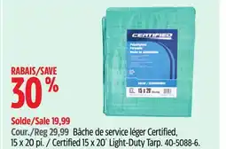 Canadian Tire Certified 15 x 20´ Light-Duty Tarp offer