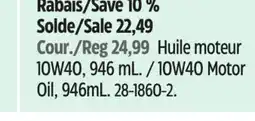Canadian Tire ROYAL PURPLE 10W40 Motor Oil, 946mL offer