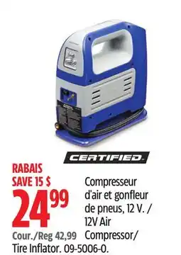 Canadian Tire Certified 12V Air Compressor Tire Inflator offer