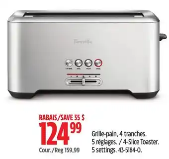 Canadian Tire Breville 4-Slice Toaster offer
