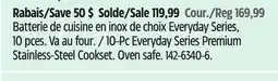 Canadian Tire Vida by PADERNO 10-Pc Everyday Series Premium Stainless-Steel Cookset offer