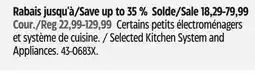 Canadian Tire Selected Kitchen System and Appliances offer