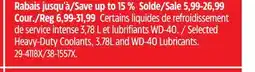 Canadian Tire Prestone Selected Heavy-Duty Coolants, 3.78L and WD-40 Lubricants offer