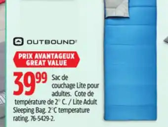 Canadian Tire Lite Adult Sleeping Bag offer