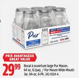 Canadian Tire Pur Mason Wide-Mouth Jar offer