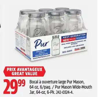 Canadian Tire Pur Mason Wide-Mouth Jar offer