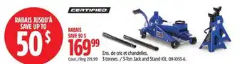 Canadian Tire Certified 3-Ton Jack and Stand Kit offer