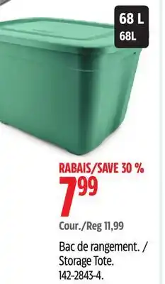 Canadian Tire Type A Storage Tote offer