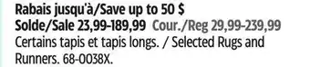 Canadian Tire Canvas Selected Rugs and Runners offer