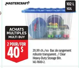 Canadian Tire Mastercraft Clear Heavy-Duty Storage Bin offer
