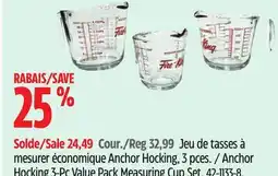 Canadian Tire Ancho Hocking 3-Pc Value Pack Measuring Cup Set offer