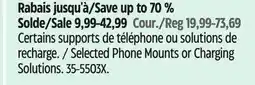 Canadian Tire Selected Phone Mounts or Charging Solutions offer