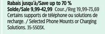 Canadian Tire Selected Phone Mounts or Charging Solutions offer