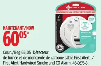 Canadian Tire First Alert Hardwired Smoke and CO Alarm offer
