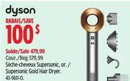 Canadian Tire Dyson Supersonic Gold Hair Dryer offer