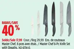 Canadian Tire Master Chef 6-Pc Knife Set with Sheaths offer