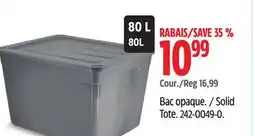 Canadian Tire Solid Tote offer