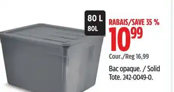Canadian Tire Solid Tote offer