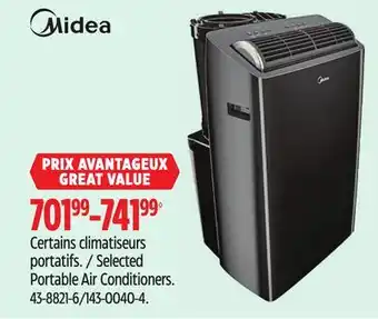 Canadian Tire Midea Selected Portable Air Conditioners offer