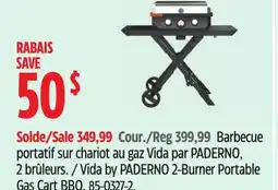 Canadian Tire Vida by PADERNO 2-Burner Portable Gas Cart BBQ offer