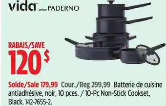 Canadian Tire Vida By Paderno 10-Pc Non-Stick Cookset offer