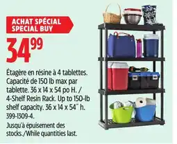 Canadian Tire TuffStore 4-Shelf Resin Rack offer