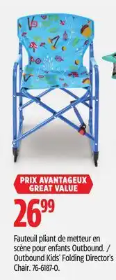 Canadian Tire Outbound Kids' Folding Director's Chair offer