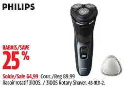 Canadian Tire Philips 3100S Rotary Shaver offer