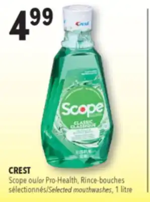 Familiprix Crest Complete Plus Scope whitening fresh mint toothpaste 20ml offer