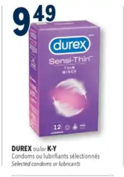 Familiprix DUREX or K-Y, Condoms Selected condoms or lubricants offer
