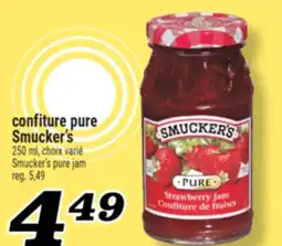 Marché Richelieu CONFITURE PURE SMUCKER'S | SMUCKER'S PURE JAM offer