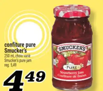 Marché Richelieu CONFITURE PURE SMUCKER'S | SMUCKER'S PURE JAM offer
