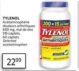 Brunet TYLENOL Acétaminophène douleurs arthritiques offer