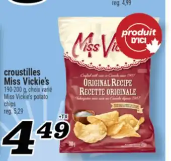 Marché Richelieu CROUSTILLES MISS VICKIE'S | MISS VICKIE'S POTATO CHIPS offer