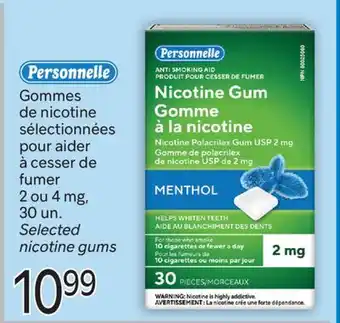 Brunet PERSONNELLE Gommes de nicotine sélectionnées pour aider à cesser de fumer offer
