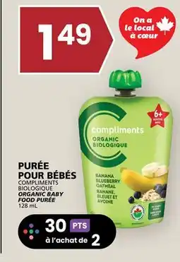 Rachelle-Bery Grocery COMPLIMENTS BIOLOGIQUE ORGANIC BABY FOOD offer