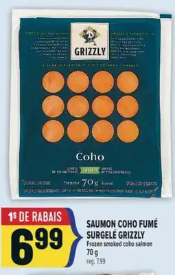 Marché Adonis SAUMON COHO FUMÉ SURGELÉ GRIZZLY | FROZEN SMOKED COHO SALMON offer