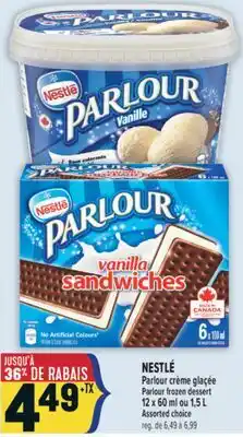 Marché Adonis NESTLÉ PARLOUR CRÈME GLAÇÉE | PARLOUR FROZEN DESSERT offer