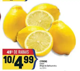 Marché Adonis CITRONS | LEMONS offer